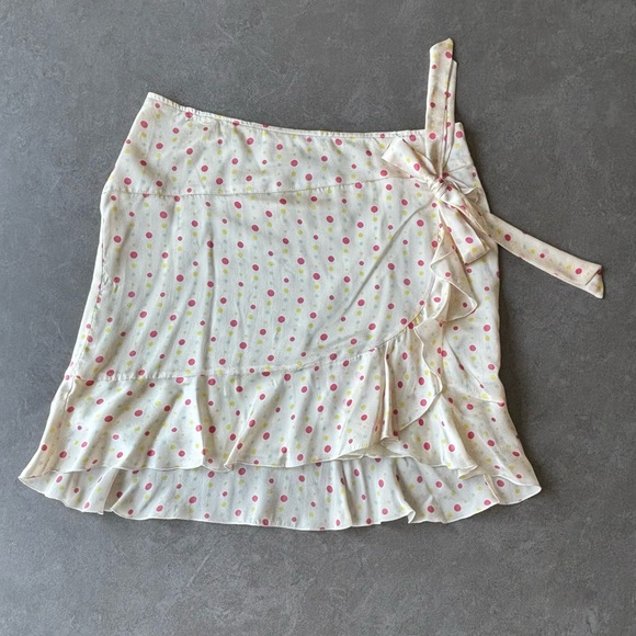 NEW RARE FINDS VINTAGE TOUPY FRANCE SILK WOMENS ASYMMETRICAL SKIRT S 42 - Picture 2 of 14